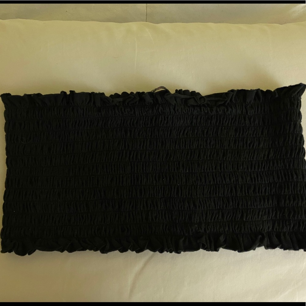 Black Ribbed Brandy Tube Top/Bandeau